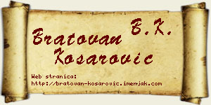 Bratovan Košarović vizit kartica